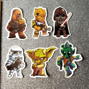 6 Pieces 10/$10 STAR WARS waterproof Sticker